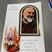 Sincere Sympathy Card Padre Pio 