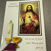Signed Sympathy Sacred Heart card 